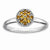 Sterling Silver Citrine Rhodium Ring