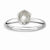 Sterling Silver White Topaz Briolette Ring