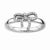 Sterling Silver Bow Diamond Ring