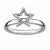 Sterling Silver Star Diamond Ring