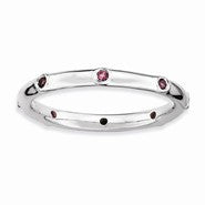 Sterling Silver Rhodolite Garnet Ring