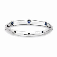 Sterling Silver Sapphire Ring