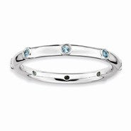 Sterling Silver Blue Topaz Ring