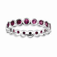 Sterling Silver Rhodolite Garnet Ring