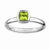 Sterling Silver Cushion Cut Peridot Ring