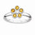 Sterling Silver Citrine Flower Ring