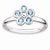 Sterling Silver Blue Topaz Flower Ring