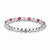 Sterling Silver Ruby & Diamond Ring