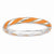 Sterling Silver Twisted Orange Enameled Ring