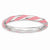 Sterling Silver Twisted Pink Enameled Ring