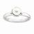 Sterling Silver Polished White Pearl Ring