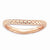 18K Rose Gold Plated Sterling Silver Polished Wave Ring