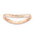 18K Rose Gold Plated Sterling Silver Polished Wave Ring