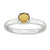 Sterling Silver Citrine Rhodium-plated Ring