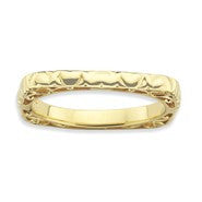 Gold Plated Sterling Silver Polished Square Ring