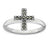 Sterling Silver Marcasite Cross Ring