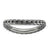 Sterling Silver Polished Black-plated Wave Ring