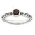 Sterling Silver & 14k Checker-cut Rhod. Garnet Antiqu, Size 5, Jewelry Ring