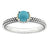 Sterling Silver & 14k Turquoise Antiqued Ring