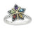 Sterling Silver & 14k Gemstone Antiqued Ring