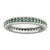 Sterling Silver Polished Created Emerald Eternity Rin, Size 9, Jewelry Ring
