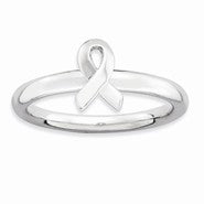 Sterling Silver Awareness Ribbon Ring