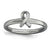 Sterling Silver Black-plated Awareness Ribbon Ring