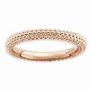 18k Rose Gold Plated Sterling SilverDomed Ring