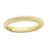 Gold Plated Sterling Silver Domed Ring