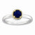 Sterling Silver & 14k Yellow Gold Lapis Polished Ring