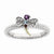 Sterling Silver & 14k Gemstone & Diamond Dragonfly Ri, Size 8, (0.03 ctw, I1-I2 Clarity), Women Jewelry