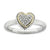 Sterling Silver & 14k Diamond Heart Ring