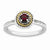 Sterling Silver & 14k Gold Garnet Ring