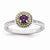 Sterling Silver & 14k Gold Amethyst Ring