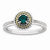 Sterling Silver & 14k Gold Created Emerald, Size 8, Jewelry Ring