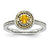 Sterling Silver & 14k Yellow Gold Citrine Ring