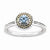 Sterling Silver & 14k Yellow Gold Blue Topaz Ring