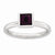 Sterling Silver Square February Swarovski Ring