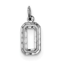 Sterling Silver Diamond-cut #0 Charm hide-image