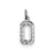 Diamond-cut #0 Charm in Sterling Silver