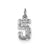 Small Diamond-cut #5 Charm in Sterling Silver