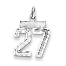 Sterling Silver Small #27 Charm hide-image