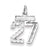 Sterling Silver Small #27 Charm hide-image