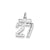 Small #27 Charm in Sterling Silver