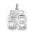 Sterling Silver Small #58 Charm hide-image