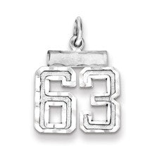 Sterling Silver Small #63 Charm hide-image