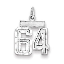 Sterling Silver Small #64 Charm hide-image