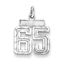 Sterling Silver Small #65 Charm hide-image