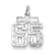 Sterling Silver Small #65 Charm hide-image