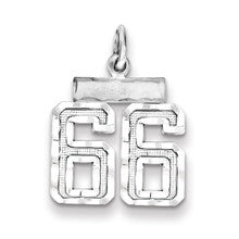 Sterling Silver Small #66 Charm hide-image